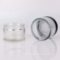 100ml round clear face cream glass cosmetic cream jars with lid